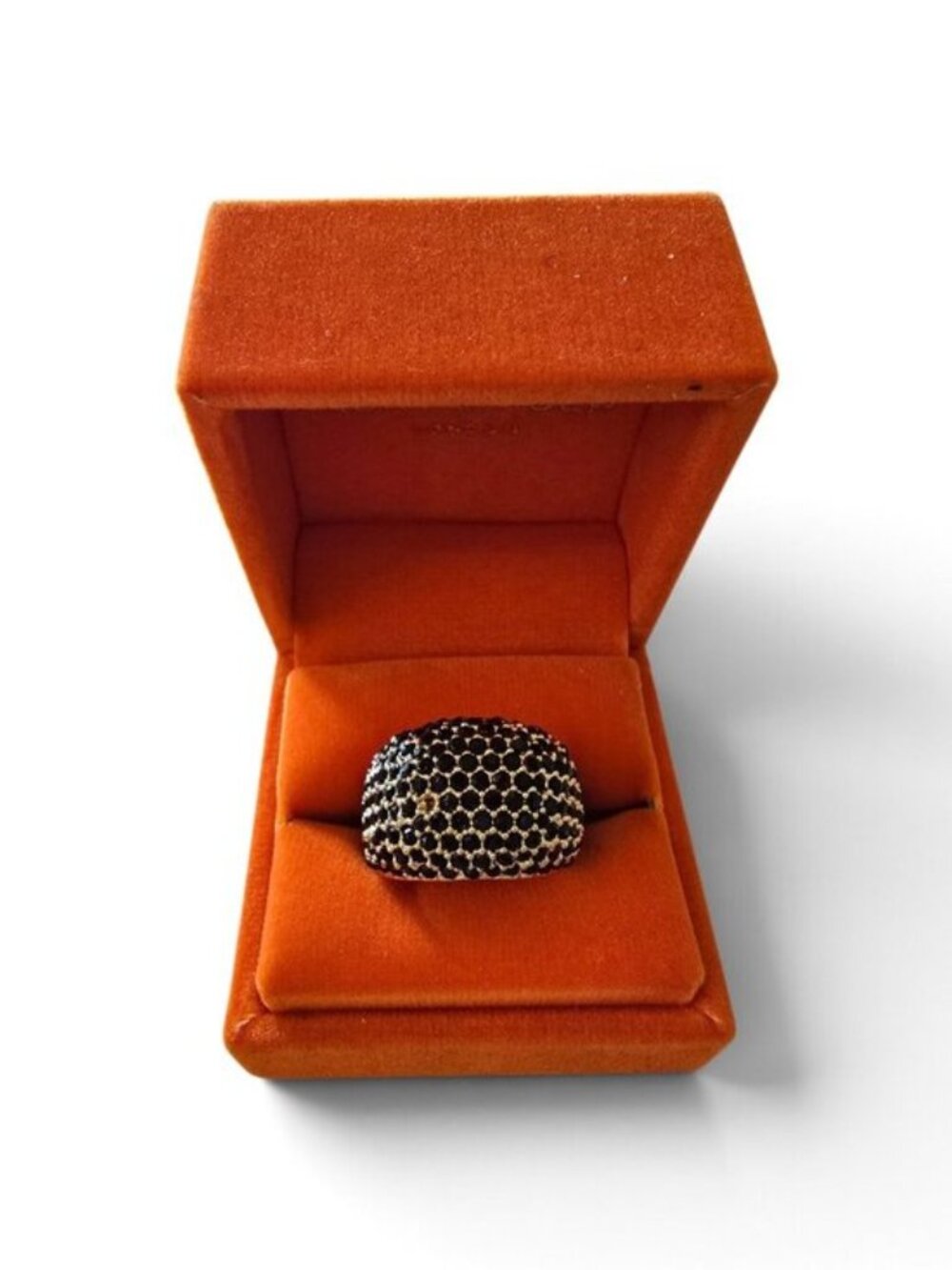 Kurt Geiger London Black Pavé Dome Ring Size 7 + Box